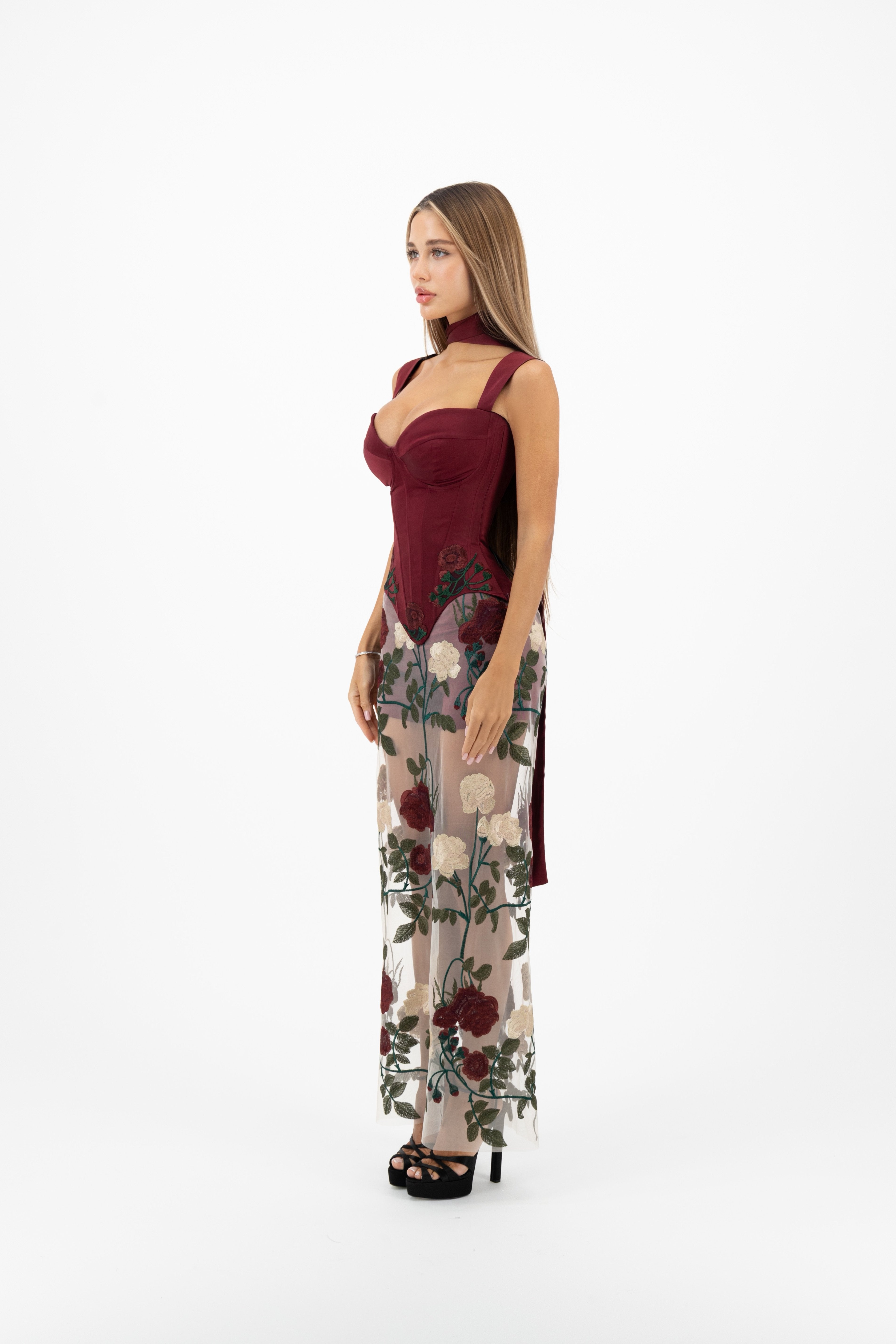 Dolchie Corset Maroon