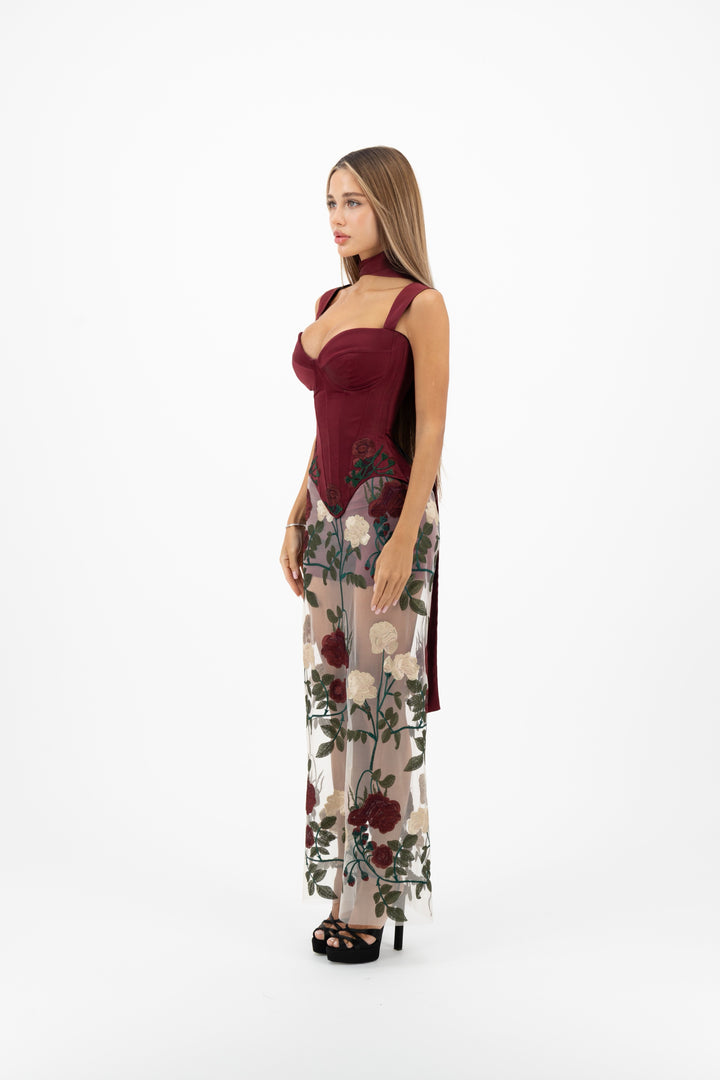 Dolchie Corset Maroon