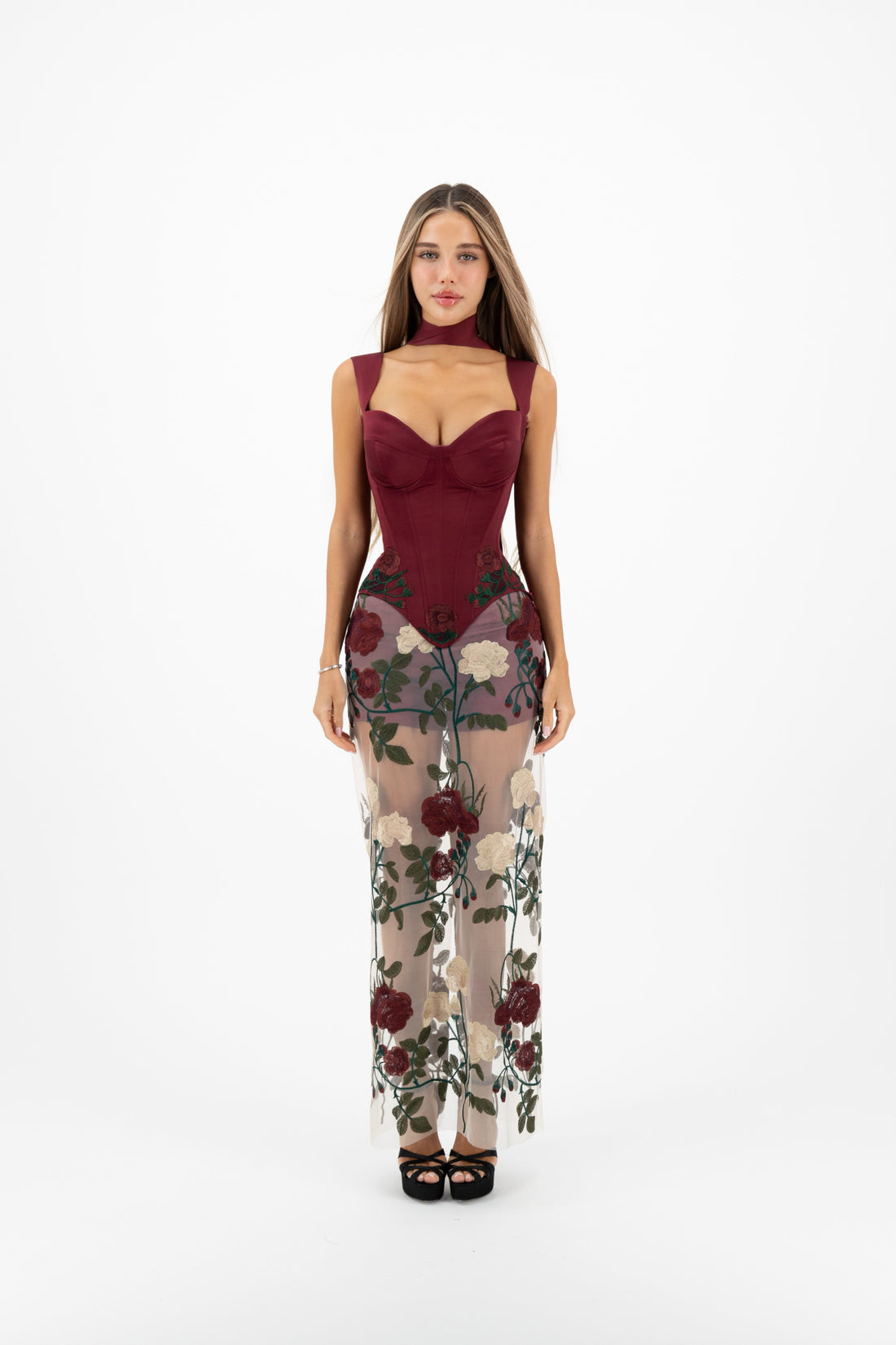 Dolchie Corset Maroon